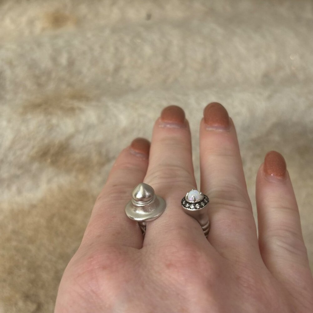 Kendra Scott Silver Branson Ring Size 7